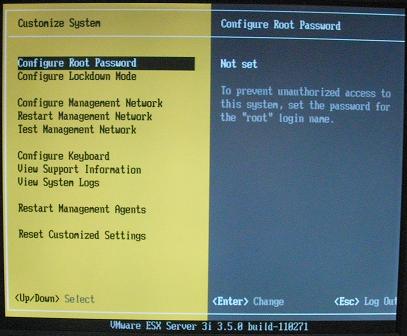 VMware ESXi config